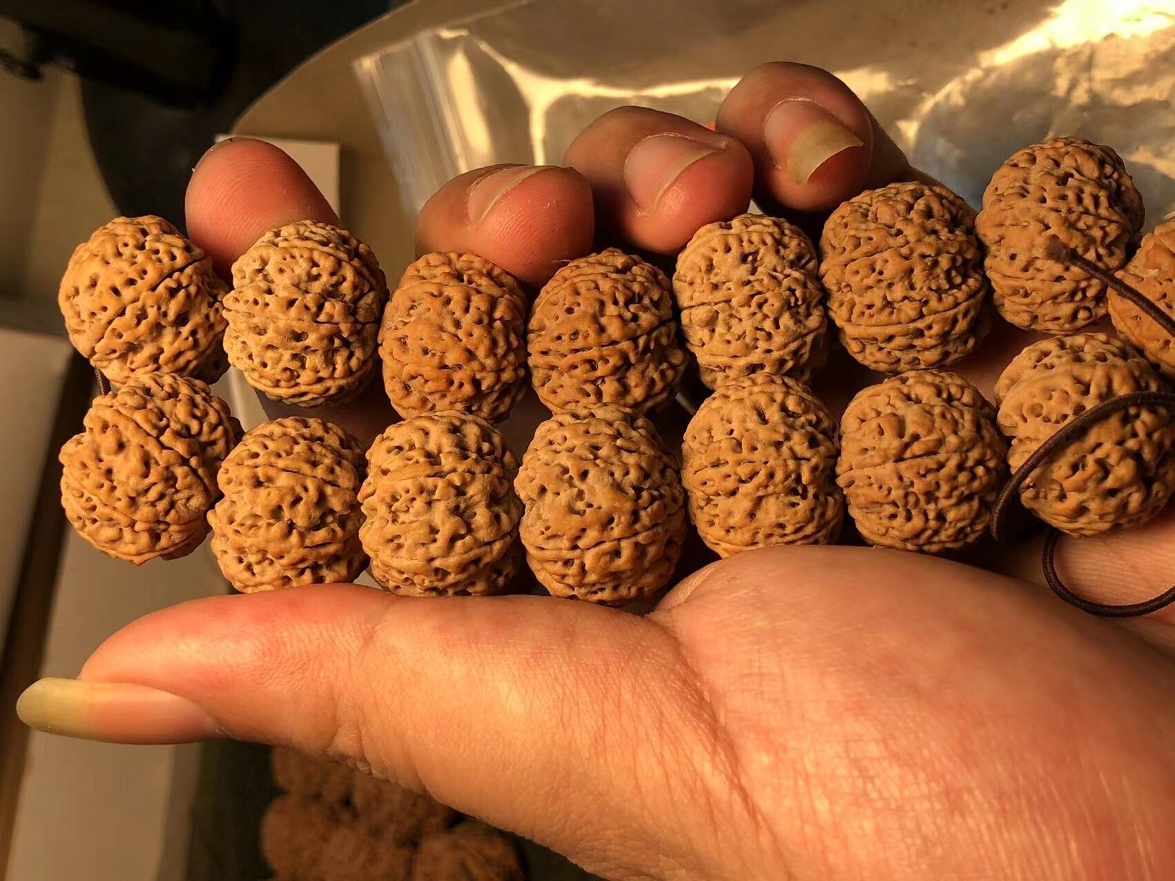 弥刻【至尊蜂王】7瓣21mm爆肉蜂王蜂窝矮桩尼泊尔大金刚菩提手串
