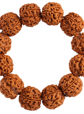 弥刻文玩7瓣25mm七瓣爆肉蜂窝尼泊尔大金刚菩提子佛珠手串黄皮