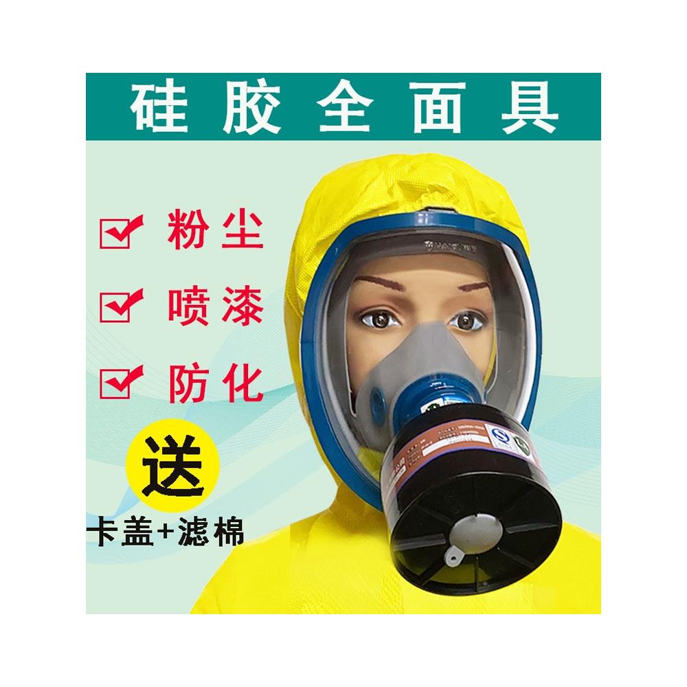 海固防毒防尘全面具无机有机毒气防酸碱防氯气防氨气全面防护面具