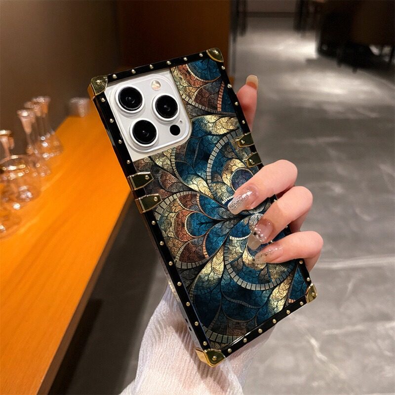 复古潮牌iPhone16手机壳17轻奢风苹果15promax全包式适用14plus高级感硅胶防摔13网红超火保护套12潮牌方形新