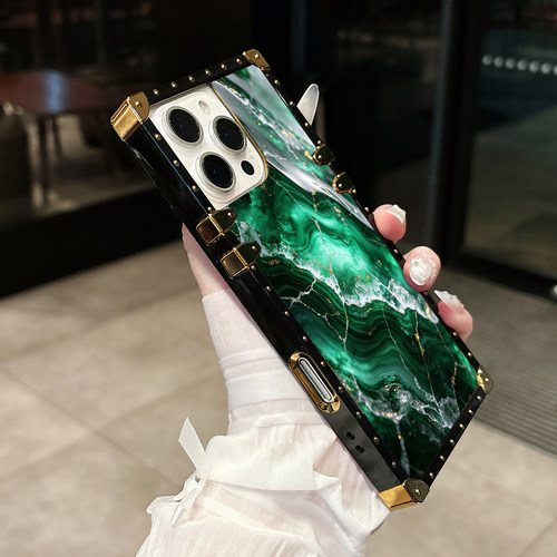 宝石纹理iPhone17手机壳方形小众