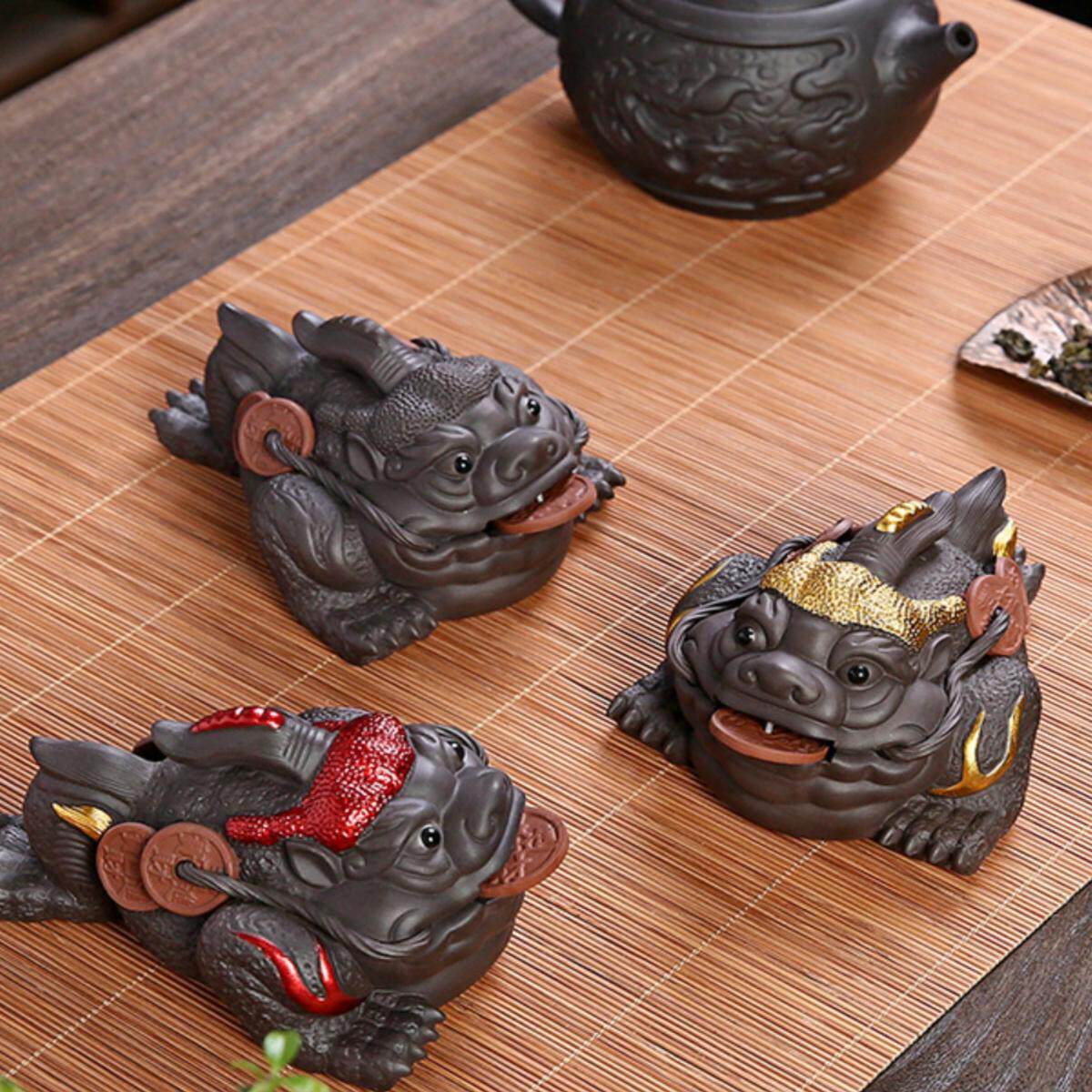 精品茶宠摆件创意招财金蟾可养茶盘茶台桌面装饰茶玩功夫茶道配件