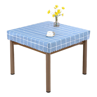 烤火桌子罩套正方形防水防油免洗PVC桌布简约现代长方形茶几盖布