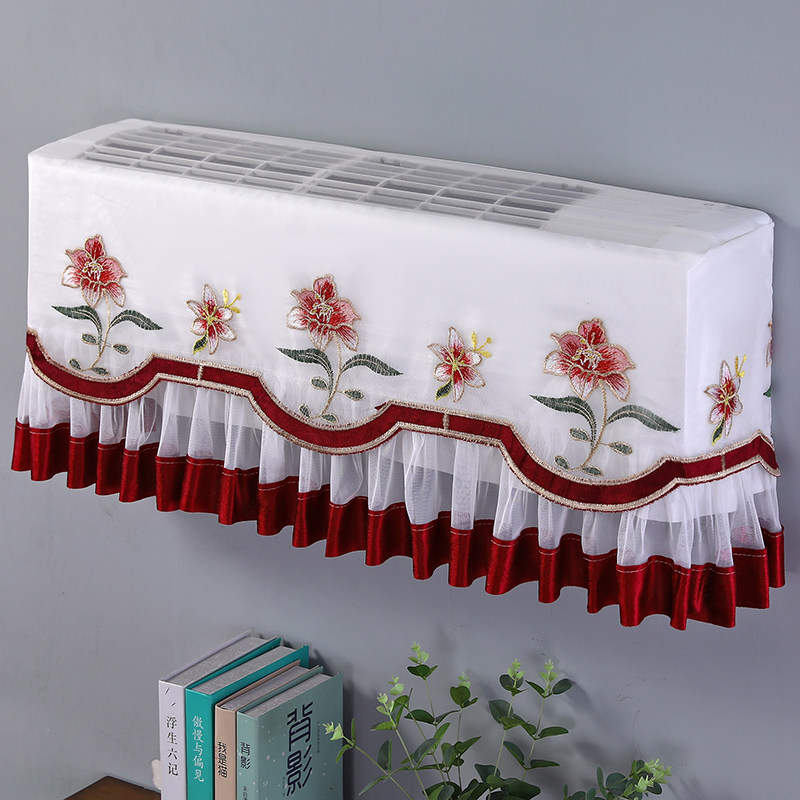 防直吹月子空调防尘罩挂式新款蕾丝格力美的海尔空调套开机不取