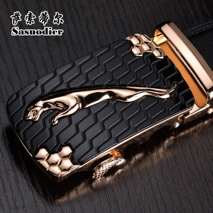 萨索蒂尔男士皮带牛皮自动扣腰带韩版潮休闲中年青年商务牛皮裤带