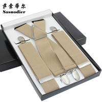 Adult suit trousers with straps, anti-slip pants for overweight men, anti-slip pants with belt buckles, men's elastic shirt straps thumbnail 8