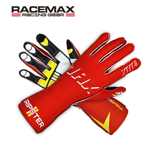 RACEMAX赛车手套卡丁车手套外缝线F1汽车赛车手套抓握大师高抓