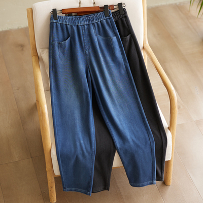 原创2025年夏季牛仔高腰弹力柔软