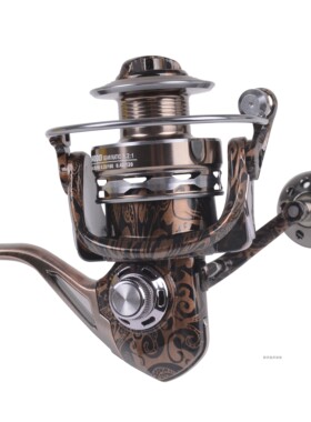 HiUmi 12+1 5.2：1 无间隙全金属渔轮 铝合金纺车鱼轮 豹纹渔轮