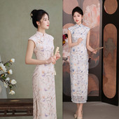 气质日常可穿 老上海改良素雅旗袍2026春夏新款 新中式 复古国风无袖