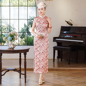 桑蚕丝连衣裙优雅气质修身 改良中式 复古 真丝旗袍长款 2026新款