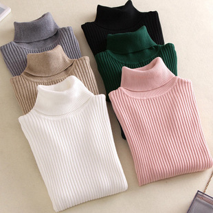 Autumn Winter Turtleneck Sweater 高领 Women Elastic Sweaters