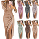 Long party sleeve Dresses Female Gown Women Evening dress女