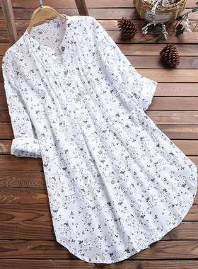 white long shirts women summer clothes blouse dress cotton女