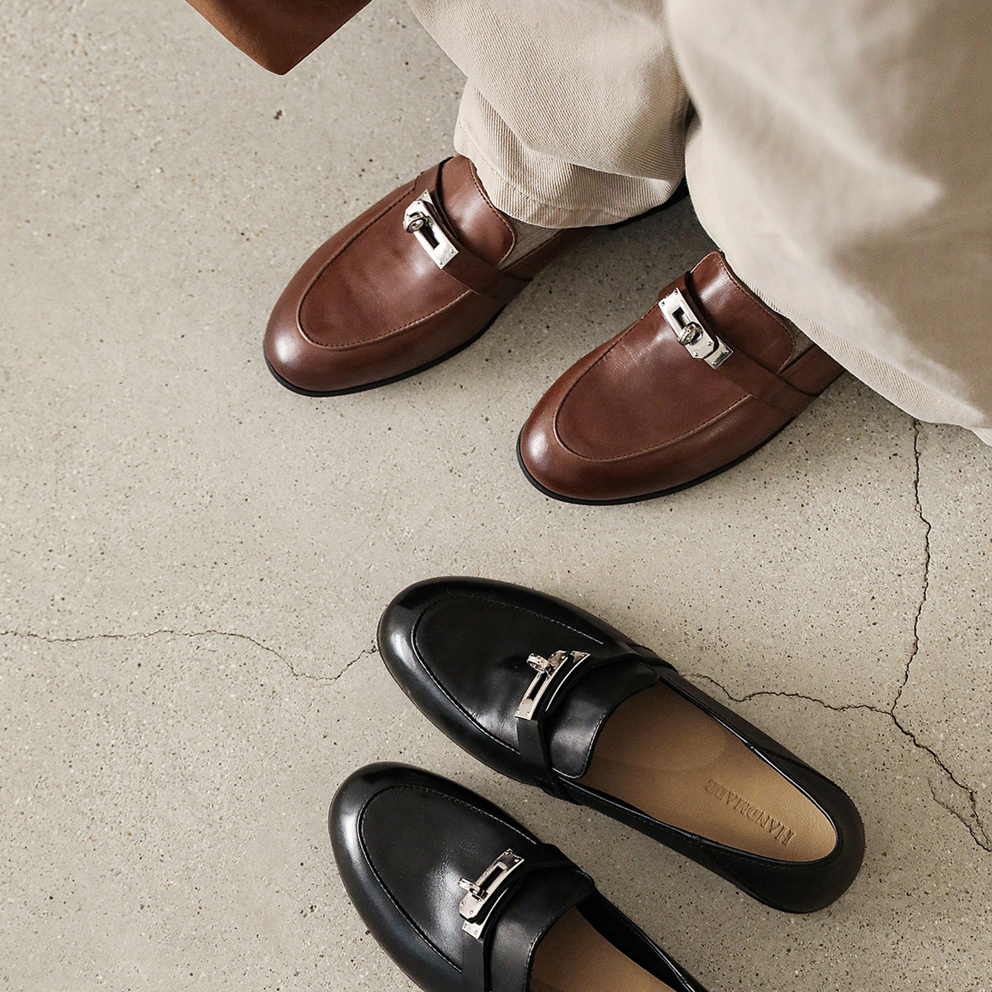 黑夫人手工高端一脚蹬懒人超软乐福鞋女春季粗低跟深口真皮单鞋子,女鞋,乐福鞋（豆豆鞋）,淘宝优惠券,粉丝福利购,淘宝优惠卷