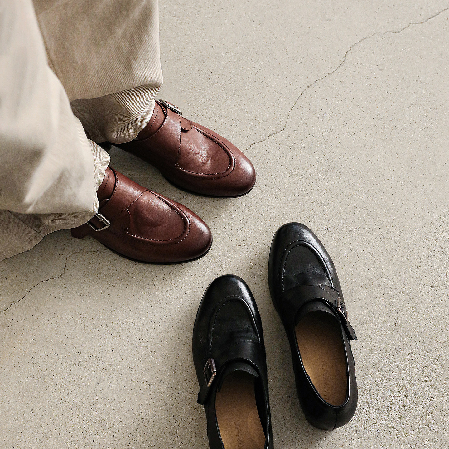 黑夫人手工高端水洗牛皮粗中跟皮带扣深口单鞋女春真皮乐福小皮鞋,女鞋,深口单鞋,淘宝优惠券,粉丝福利购,淘宝优惠卷