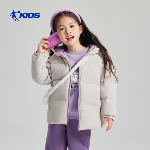 乔丹女童生活梭织羽绒服