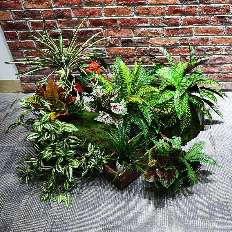 花舍仿真小草装饰室内造景假植物田园微景观绿化花草蒲灌木丛