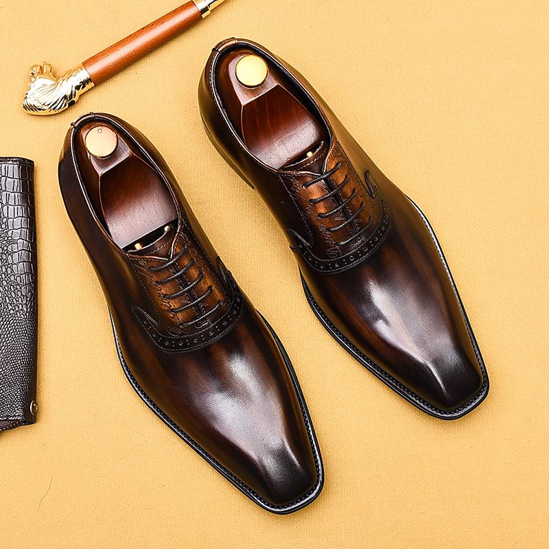 皮鞋男款英伦风雕花正装皮鞋