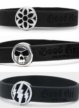 Goodart通用银百搭橡胶手环