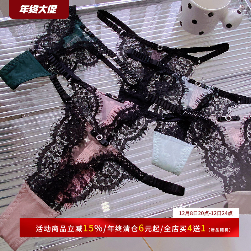 水钻维风蕾丝镂空透气女丁字裤