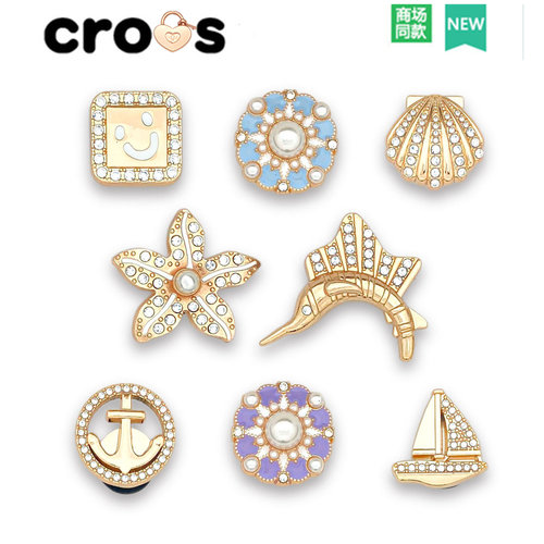 crocs鞋花洞洞鞋配饰钻石花朵