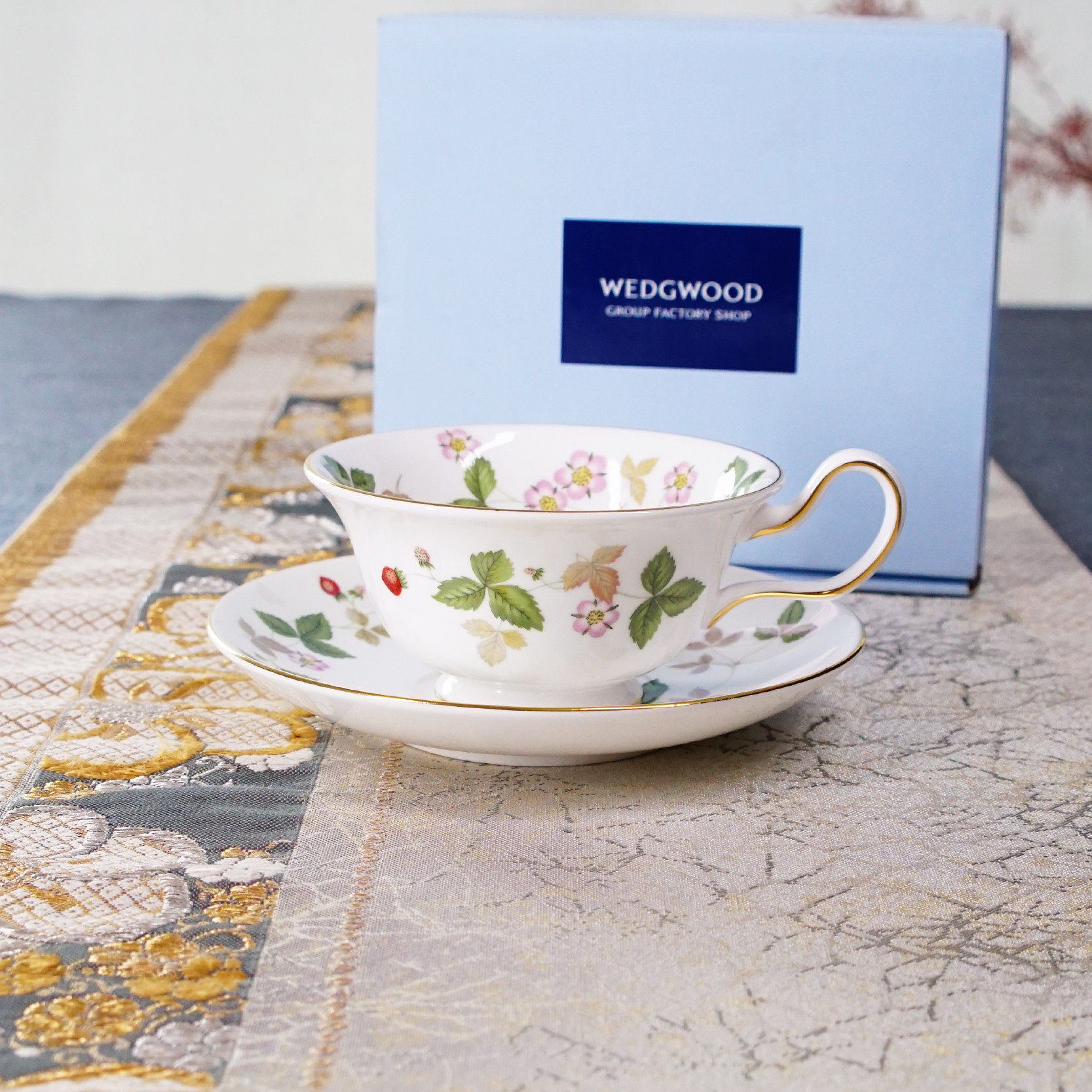 wedgwood 威基伍德野草莓骨瓷欧式咖啡杯红茶杯精致英式下午茶具