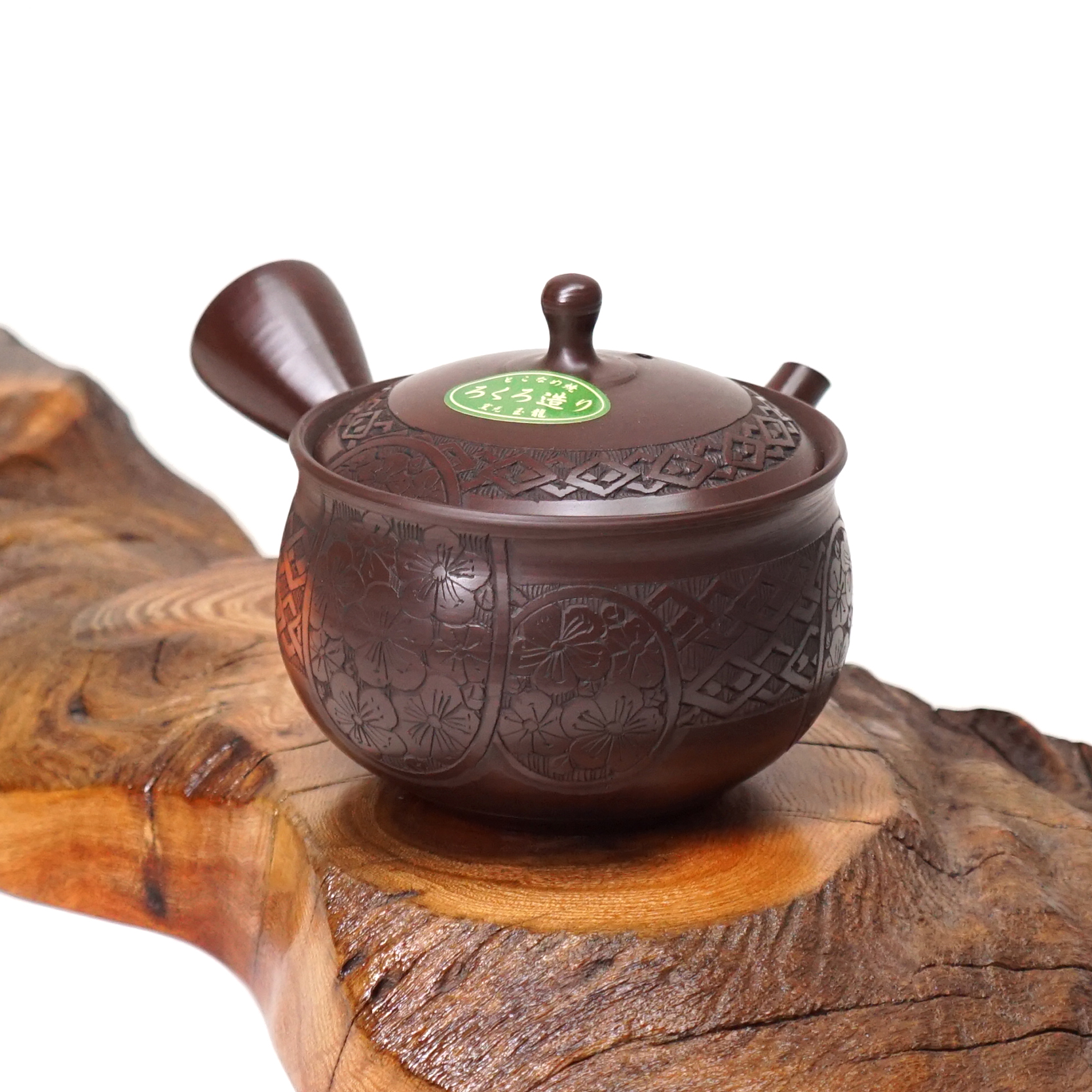 玉龙梅原二郎窑变侧把急须茶壶