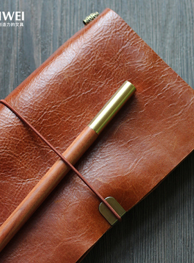 探伟A6随身TN旅行手账本油蜡疯马纹标准绑绳款手帐本头层皮黄牛皮迷你可爱本创意小记事本复古口袋本可定制