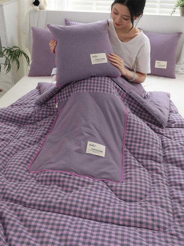 棉质枕头被两用空调夏季凉爽被办公室午睡套毯子汽车沙发靠背二合,居家布艺,抱枕被,淘宝优惠券,粉丝福利购,淘宝优惠卷