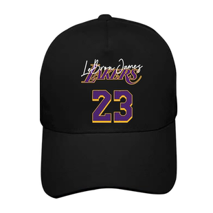 美式复古湖人队詹姆斯23号篮球印花棒球帽男女百搭运动出游鸭舌帽