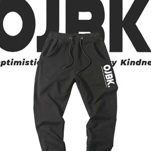 OJBK搞笑文字行吧印花休闲裤
