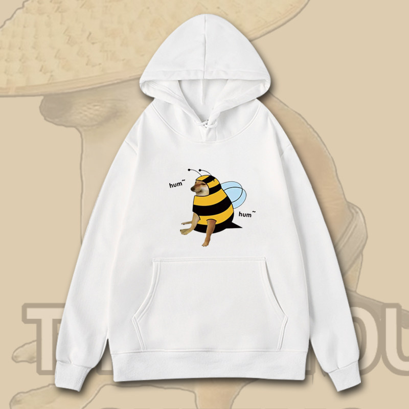 丧系Cheems表情包秋季连帽卫衣