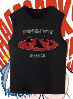 Sharks梦龙乐队演唱会Imagine Dragons应援周边印花宽松无袖背心