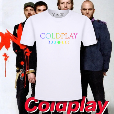 ColdPlay酷玩乐队专辑moon music印花短袖男女演唱会周边圆领T恤