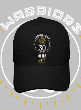 勇士库里城市版30号棒球帽训练服汤普森黑色帽子男女印花鸭舌帽子