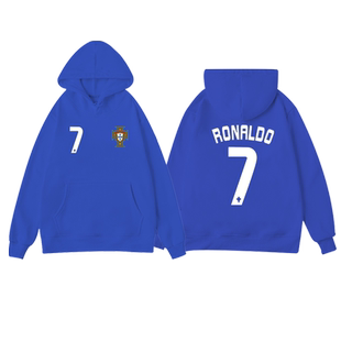 C罗7号连帽卫衣男女足球克里斯蒂亚诺罗纳尔多上衣服球迷薄款长袖