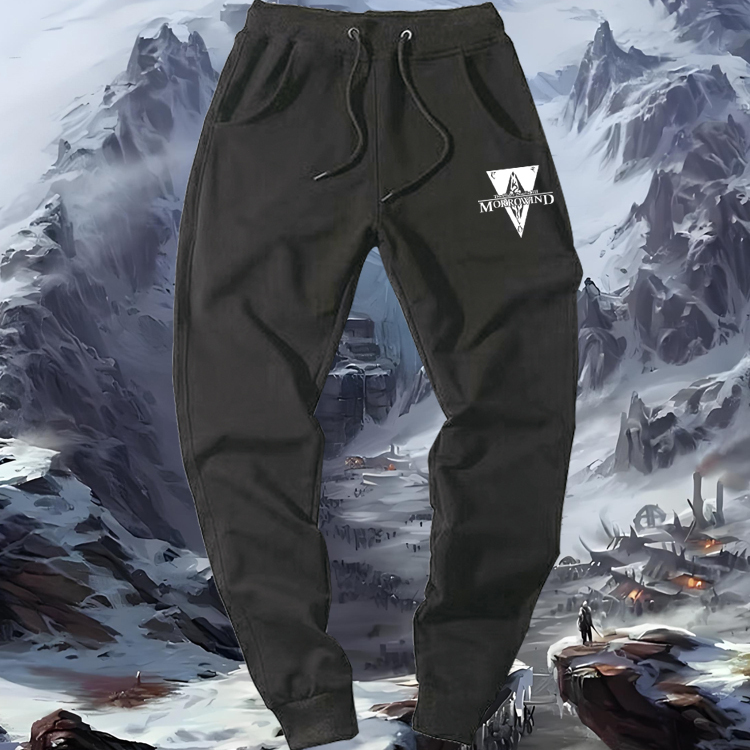 上古卷轴5天际游戏周边RPG老滚4湮灭Oblivion印花休闲宽松长裤子