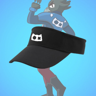 荒野乱斗黑鸦游戏联名周边同款cos空顶帽男女夏季户外无顶帽百搭