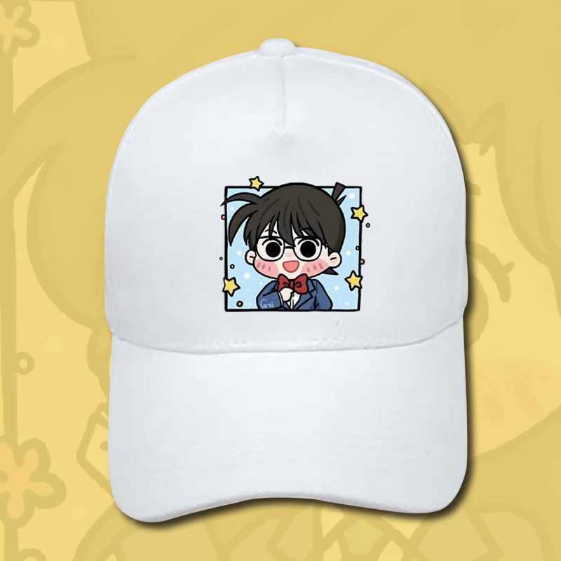 名侦探柯南q版日系动漫卡通表情包棒球帽夏季男女潮流遮阳鸭舌帽