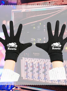 THE ROOTS乐队复古经典欧美说唱嘻哈男女秋冬保暖骑行印花手套子