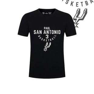 保罗3号马刺队篮球训练服印花男女运动潮流休闲宽松短袖T恤上衣服