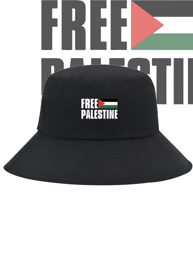 反战爱与和平印花男女渔夫帽