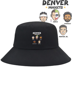 约基奇卡通印花帽子掘金队穆雷美式复古休闲篮球衣训练渔夫帽