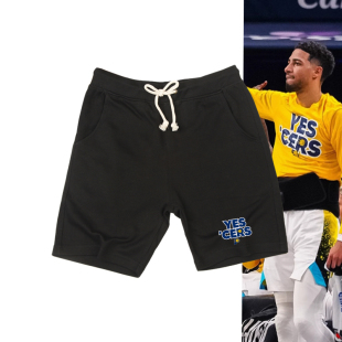 步行者2025季后赛哈里伯顿出场服印花五分裤篮球运动百搭短裤夏季