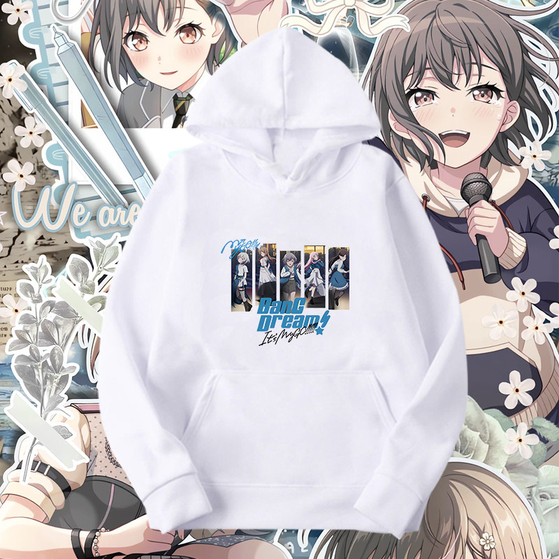 BanG Dream Its MyGO动漫游戏周边印花连帽卫衣男女宽松套头帽衫