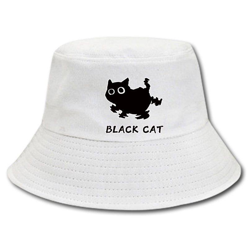 迷幻黑猫渔夫帽男女定制