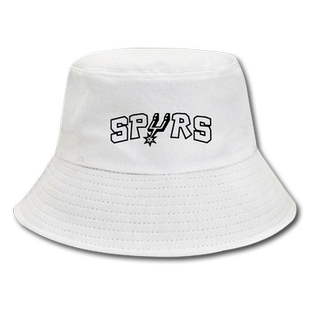 马刺队复古城市款印花渔夫帽篮球休闲帽子训练夏季潮流遮阳盆帽子