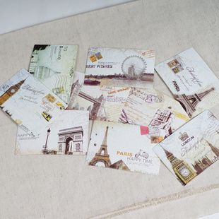 韩版diy景点明信片创意生日贺卡文艺卡片纸个性唯美名信片定制