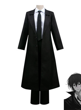 白六cos服 我在惊悚游戏里封神 白柳cos服装cosplay 黑色风衣套装